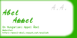 abel appel business card